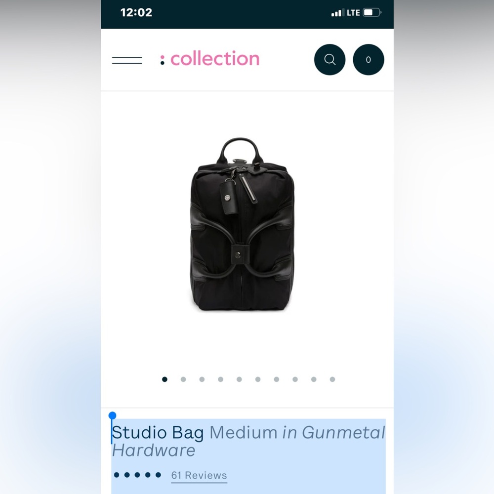 Carra - Studio BagMedium in Gunmetal Hardware.  Burgundy Color